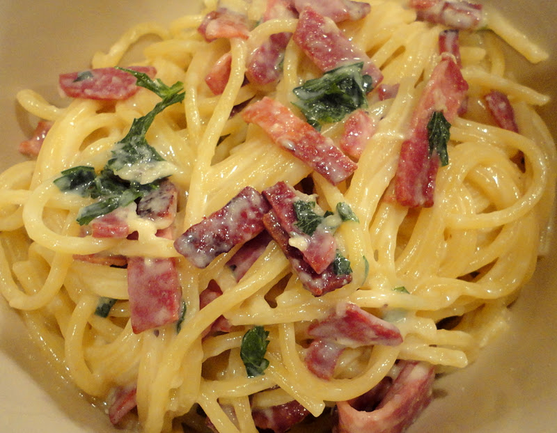 Keeping up with the Kitchen Mom: Pasta Carbonara