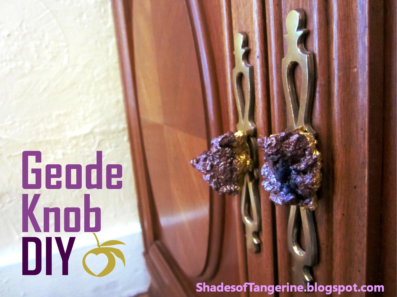Shades Of Tangerine Faux Geode Knob DIY