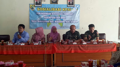 BABINSA DONOYUDAN HADIRI SOSIALISASI KDRT OLEH KPAI
