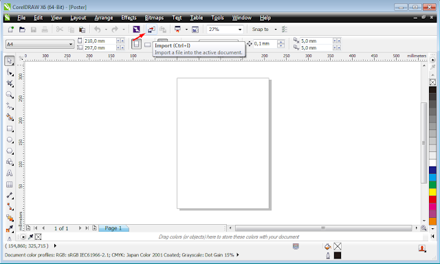 Menetukan ukuran kertas dan insert gambar poster Menetukan ukuran kertas dan insert gambar poster