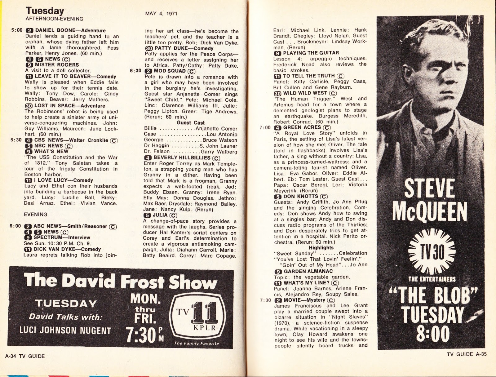 Garage Sale Finds: What was on TV May 1st through 7th, 1971