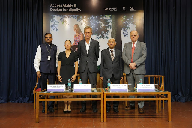 (L-R) Prof Dr Uday Salunkhe, Group Director, WeSchool, Curator of the exhibition, Ms. Margarita Bergfeldt Matiz,Acting Consul General of Sweden in Mumbai Mr. Jan Campbell Westlind, and Mr. S.K Jain, Chairman, LMC, WeSchool and Shikshana Prasaraka Mandali (L-R) Prof Dr Uday Salunkhe, Group Director, WeSchool, Curator of the exhibition, Ms. Margarita Bergfeldt Matiz,Acting Consul General of Sweden in Mumbai Mr. Jan Campbell Westlind, and Mr. S.K Jain, Chairman, LMC, WeSchool and Shikshana Prasaraka Mandali
