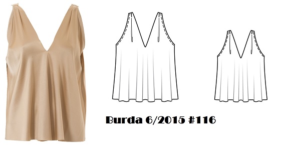 Burda 6/2015 #116 drape front blouse www.loweryourpresserfoot.blogspot.com