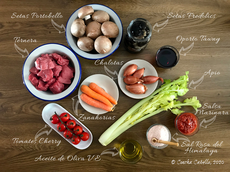 Ternera con Setas Estofada al Oporto | Mise en Place ternera-setas-mise