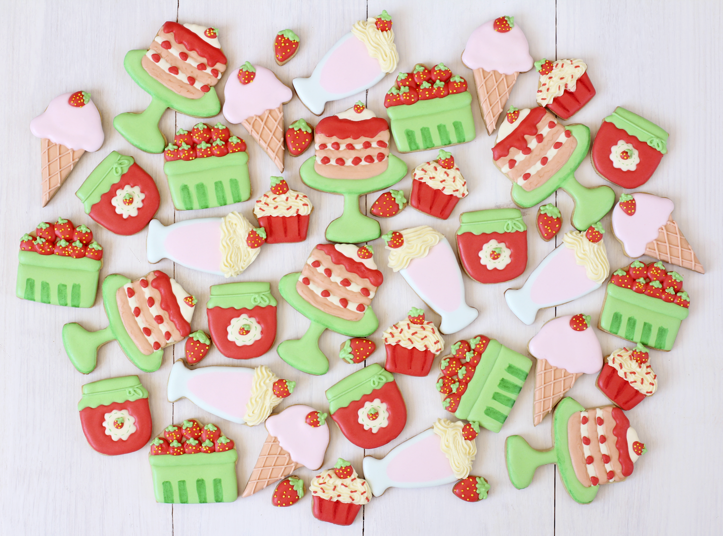 Galletas decoradas fresas Postreadicción Cursos de pastelería, galletas decoradas Galletas decoradas fresas Postreadicción Cursos de pastelería, galletas decoradas