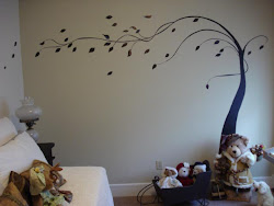 tree painting walls painted simple wall trees willow stencils stencil mural studio silver leaning cool