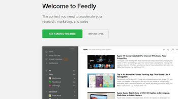 Feedly feed reader