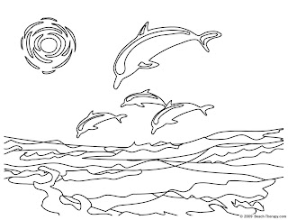 beach coloring pages, fish coloring pages