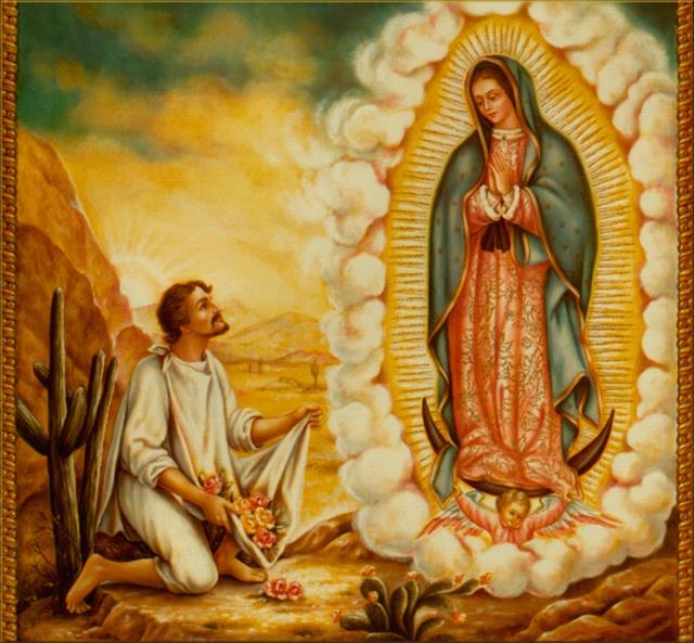 Đức Mẹ Guadalupe hiện lên trong tấm áo choàng như một người đang sống Đức Mẹ Guadalupe hiện lên trong tấm áo choàng như một người đang sống