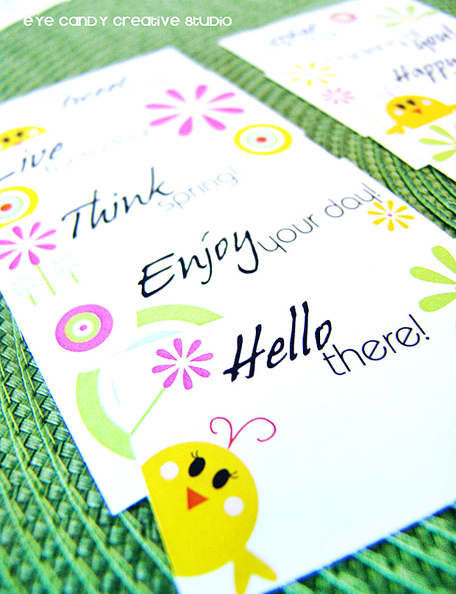 Eye Candy Creative Studio: COLLECTION :: Think Spring Stationery Line
