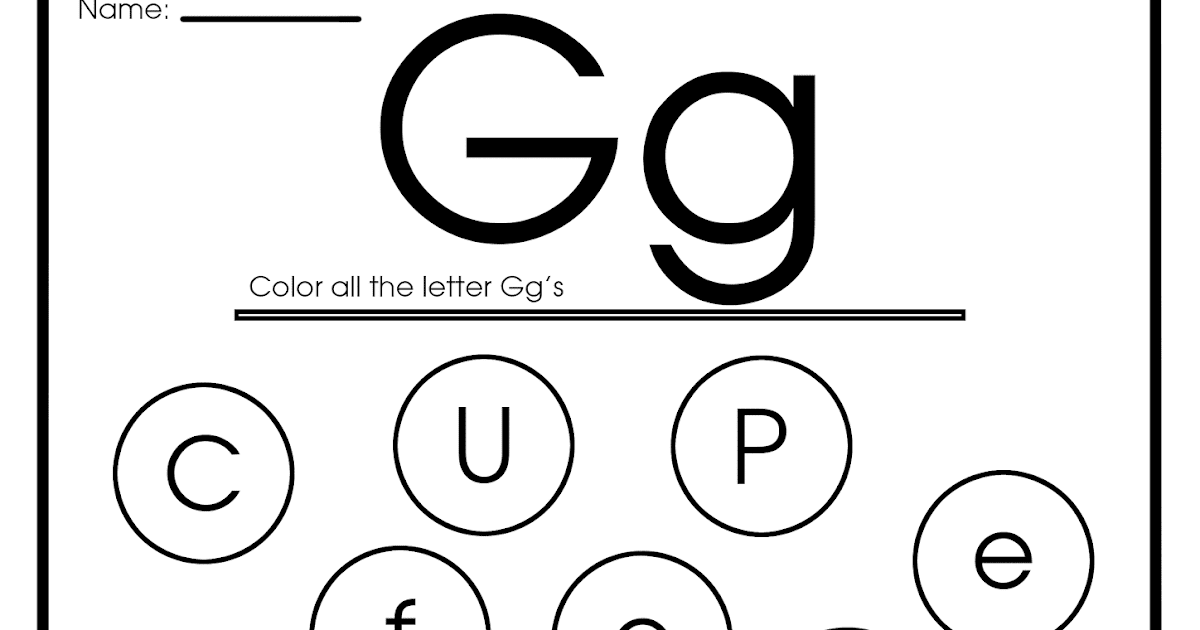 Letter G Worksheets Cut And Paste