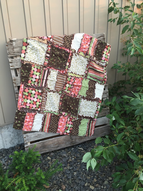 pink and green baby blanket
