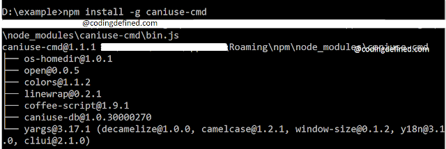 CanIUse in Command Line - Coding Defined