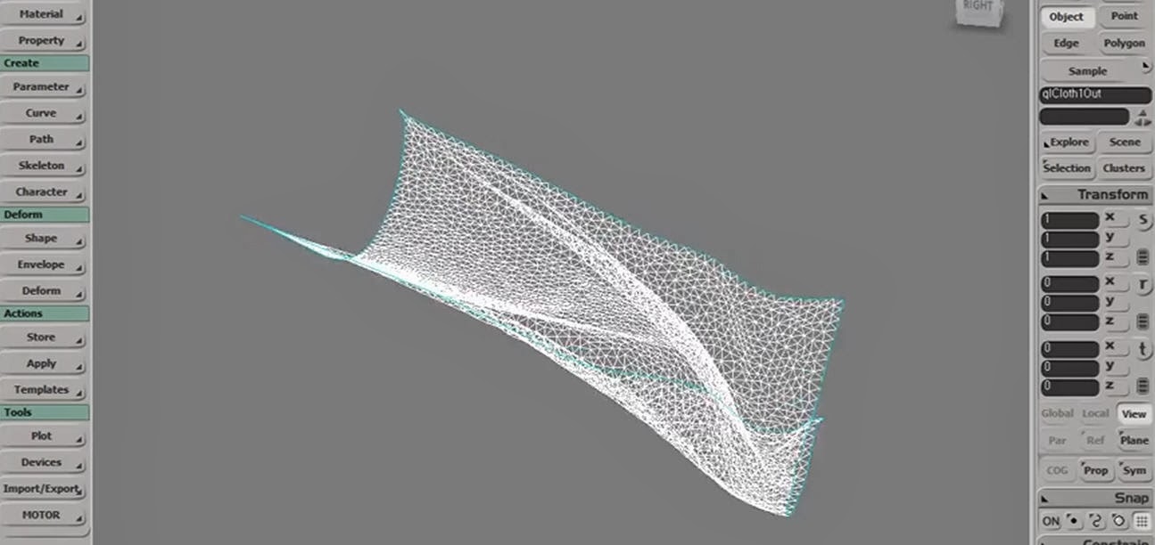 Qualoth Tutorial from Maya to Softimage CG TUTORIAL