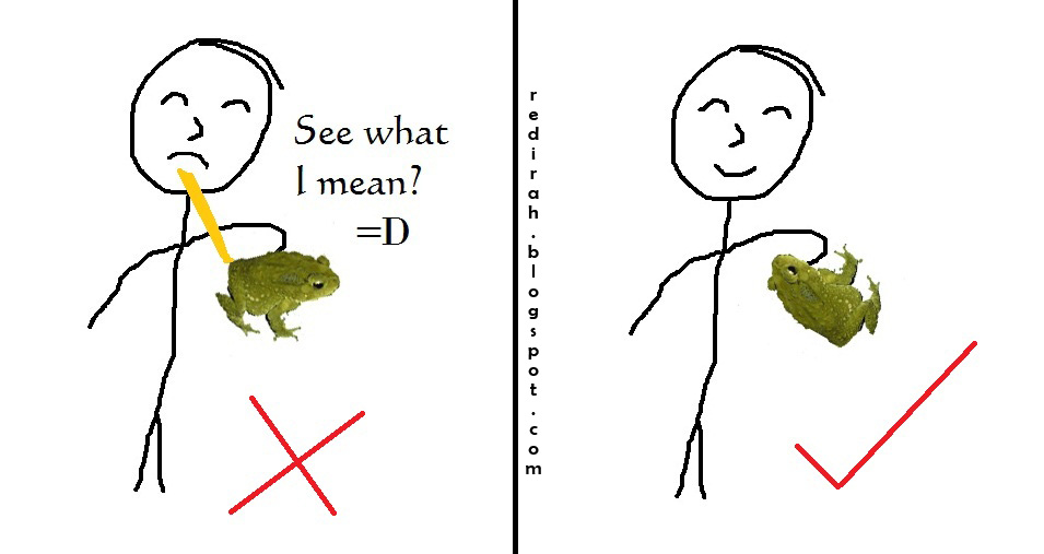 You Have No Faith Frogs have it easy, they can eat what bugs them