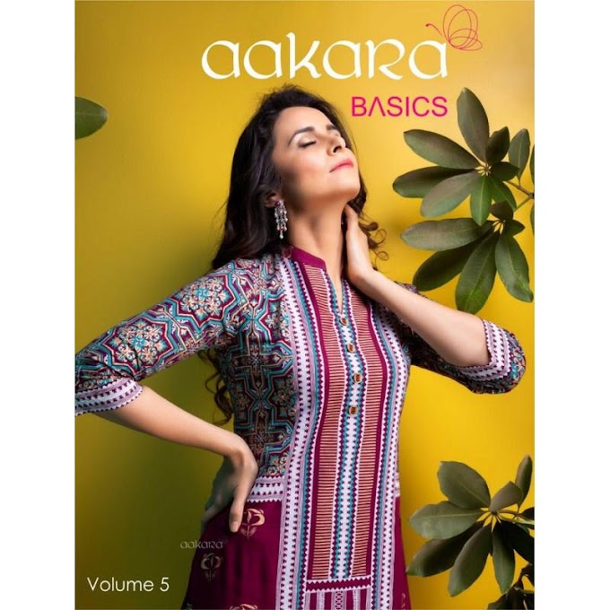 Aakara Basics vol 5 Party wear kurtis wholesaler