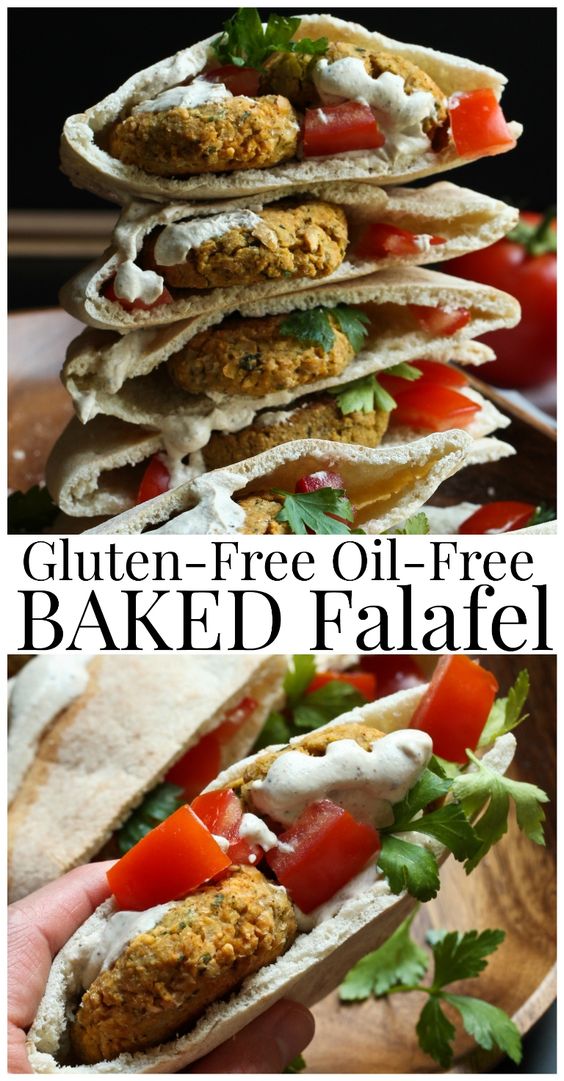 Vegan Gluten-Free Oil-Free Baked Falafel that is so delicious, full of flavor and totally healthy. No oil, not fried and baked for a delicious healthy dinner. Made with only 8 ingredients.