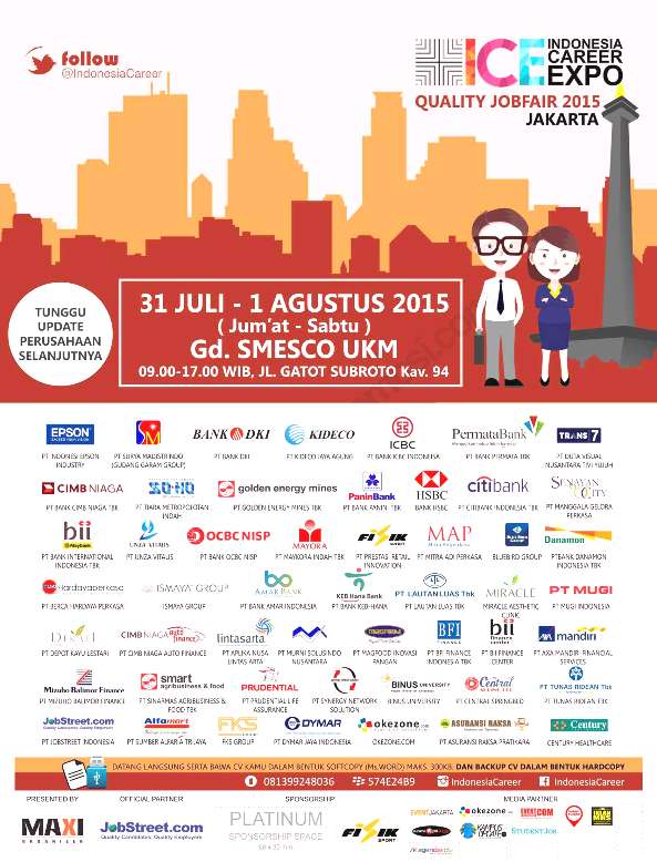 Jadwal Job Fair di Jakarta Juli 2015 Terbaru Dunia
