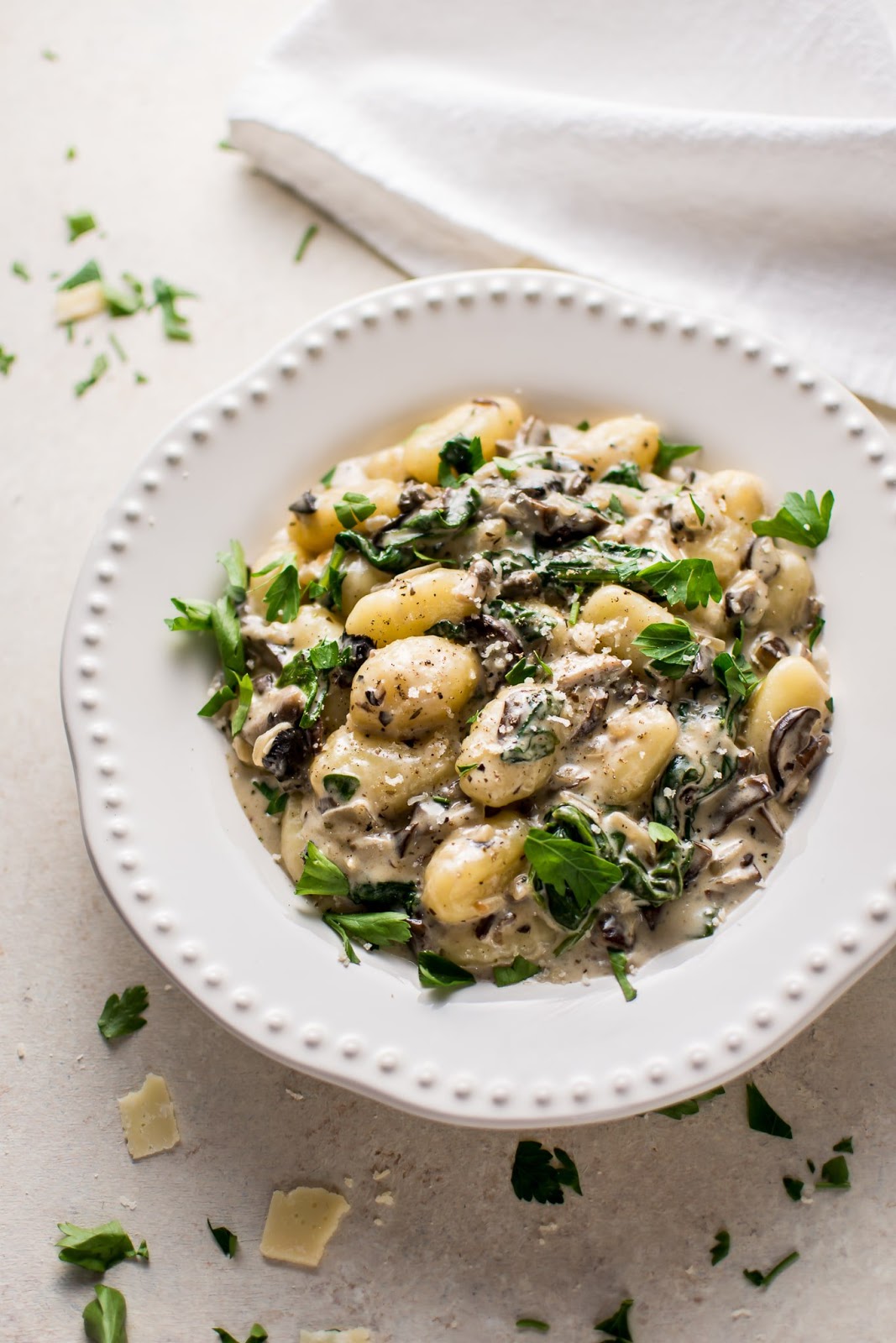 CREAMY MUSHROOM AND SPINACH GNOCCHI the 24 food