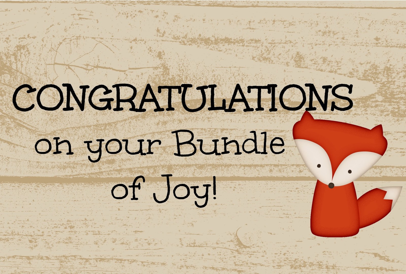 Musings of an Average Mom: Woodland Congratulations on your New Baby Cards