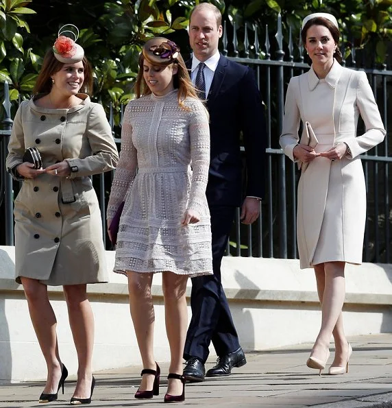 Queen Elizabeth, Catherine, Duchess of Cambridge, Kate Middleton, Prince William, Sophie, Countess of Wessex, Lady Louise Windsor, James Viscount Severn, Princess Anne, Princess Beatrice, Princess Eugenie