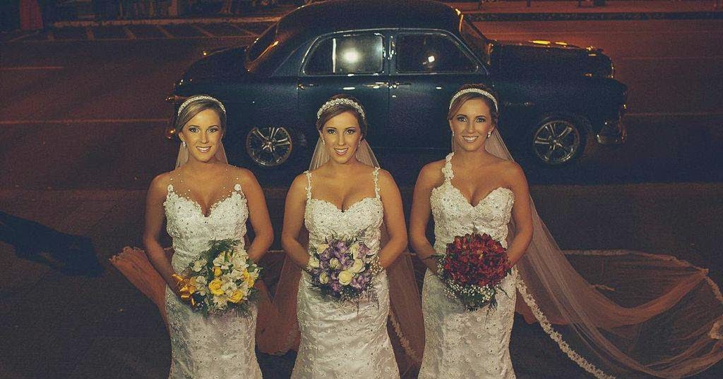 Парень женился на близняшках. Бекки джо аллен тройняшки. Двойная свадьба америка. Свадьба братьев близнецов. Близнецы бриттани и бриана.