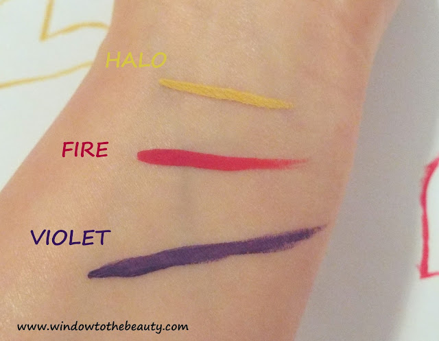 fire halo violet vivid eyeliner swatches