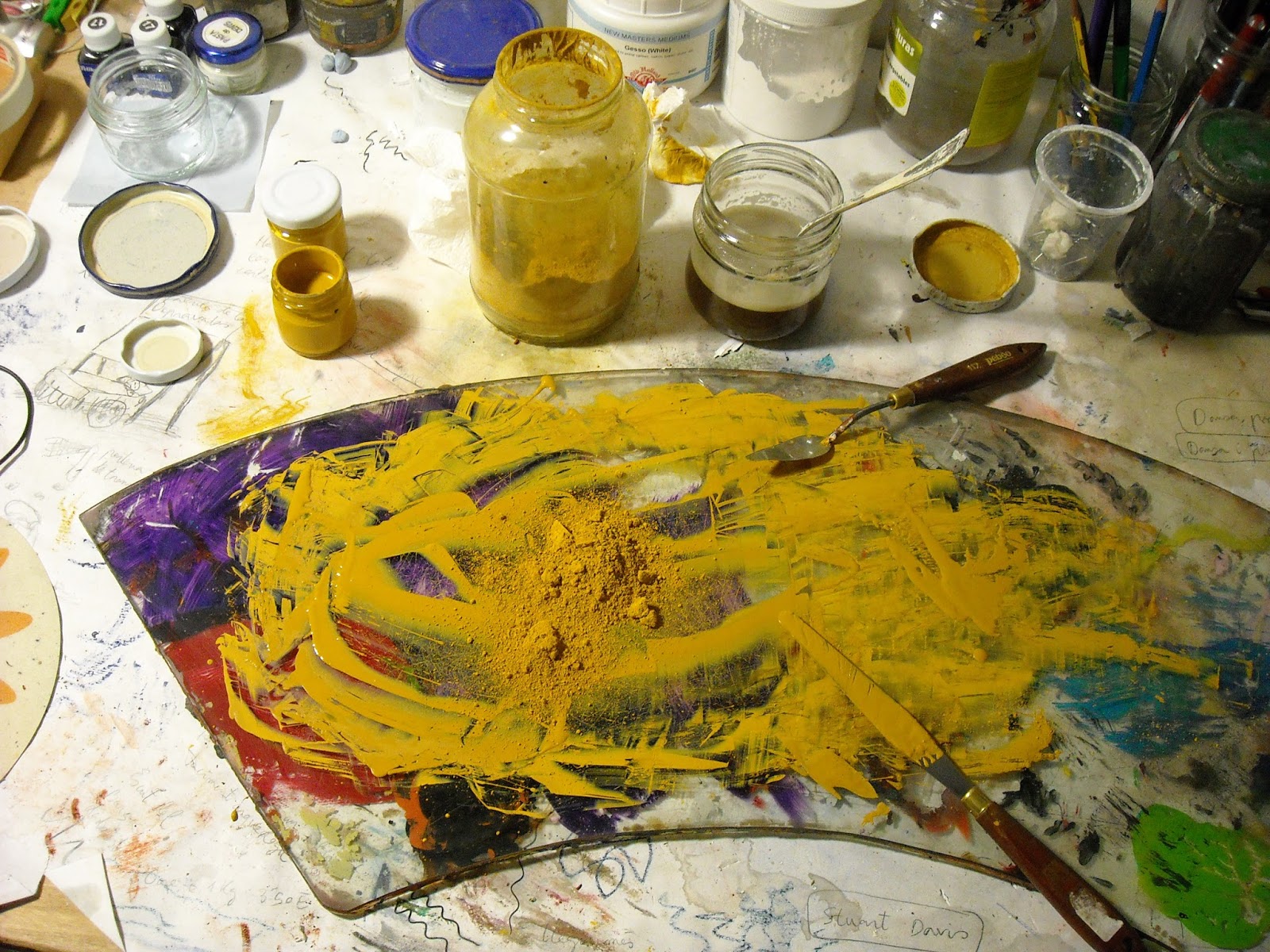 Art de Trobada Preparant pintura témpera