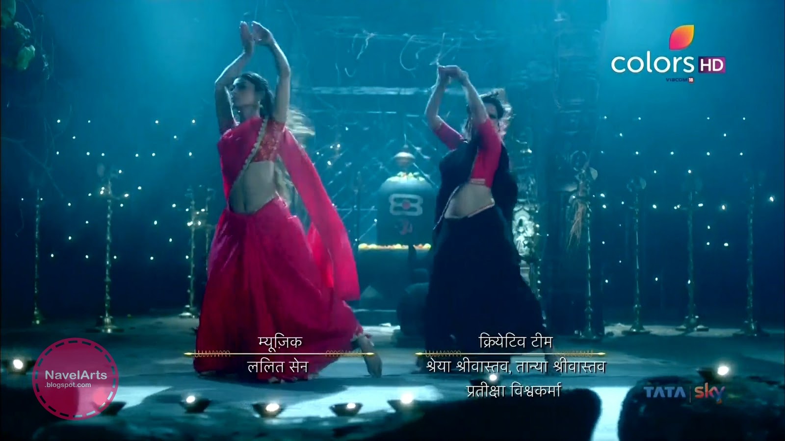 Adaa Khan and Mouni Roy Navel Show - Navel Arts