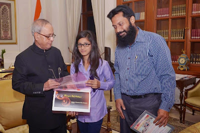 Maryam Asif Siddiqui, aged 12 who won a Bhagavad Gita Competition organized by ISKCON 