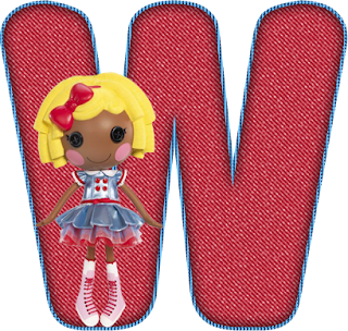 Abecedario Rojo Lalaloopsy. Red Alphabet Lalaloopsy.