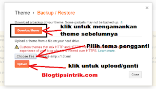 Cara mengganti Template Blogger dengan Upload