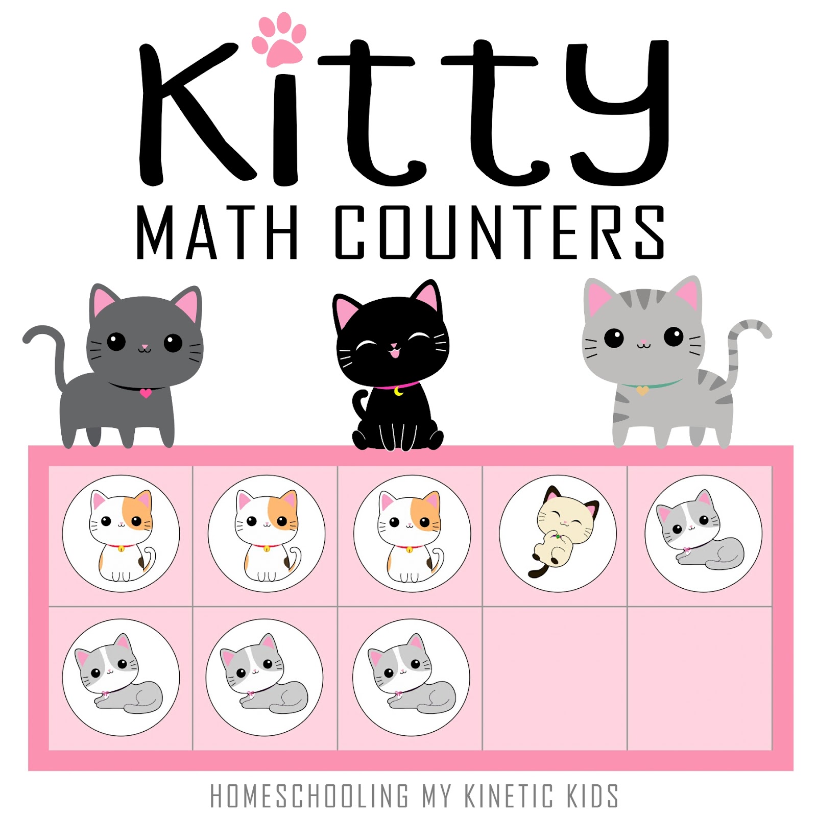 Kitty Math Counters for Addition and Subtraction