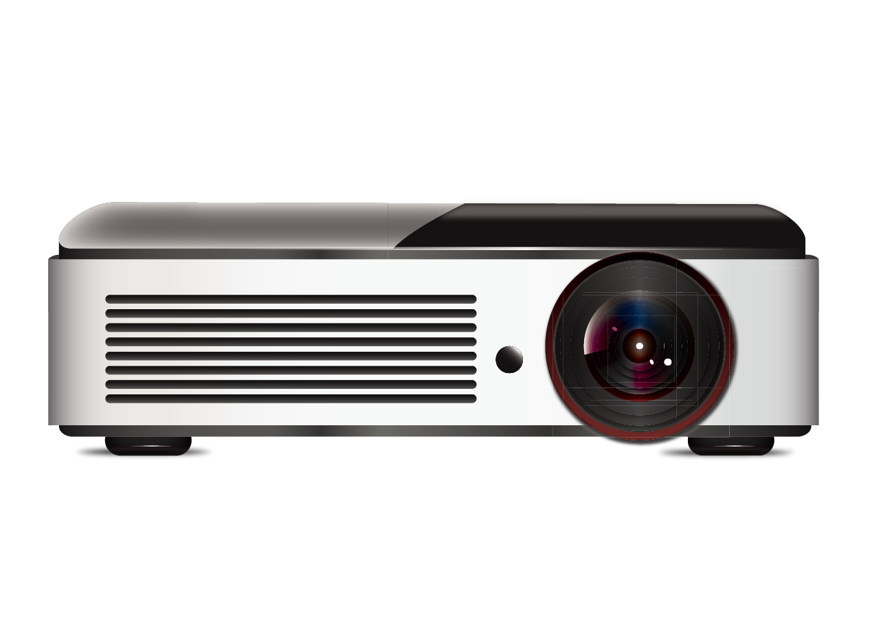 Free Vector がらくた素材庫 ビデオ プロジェクター Video Projector Illustration イラスト素材