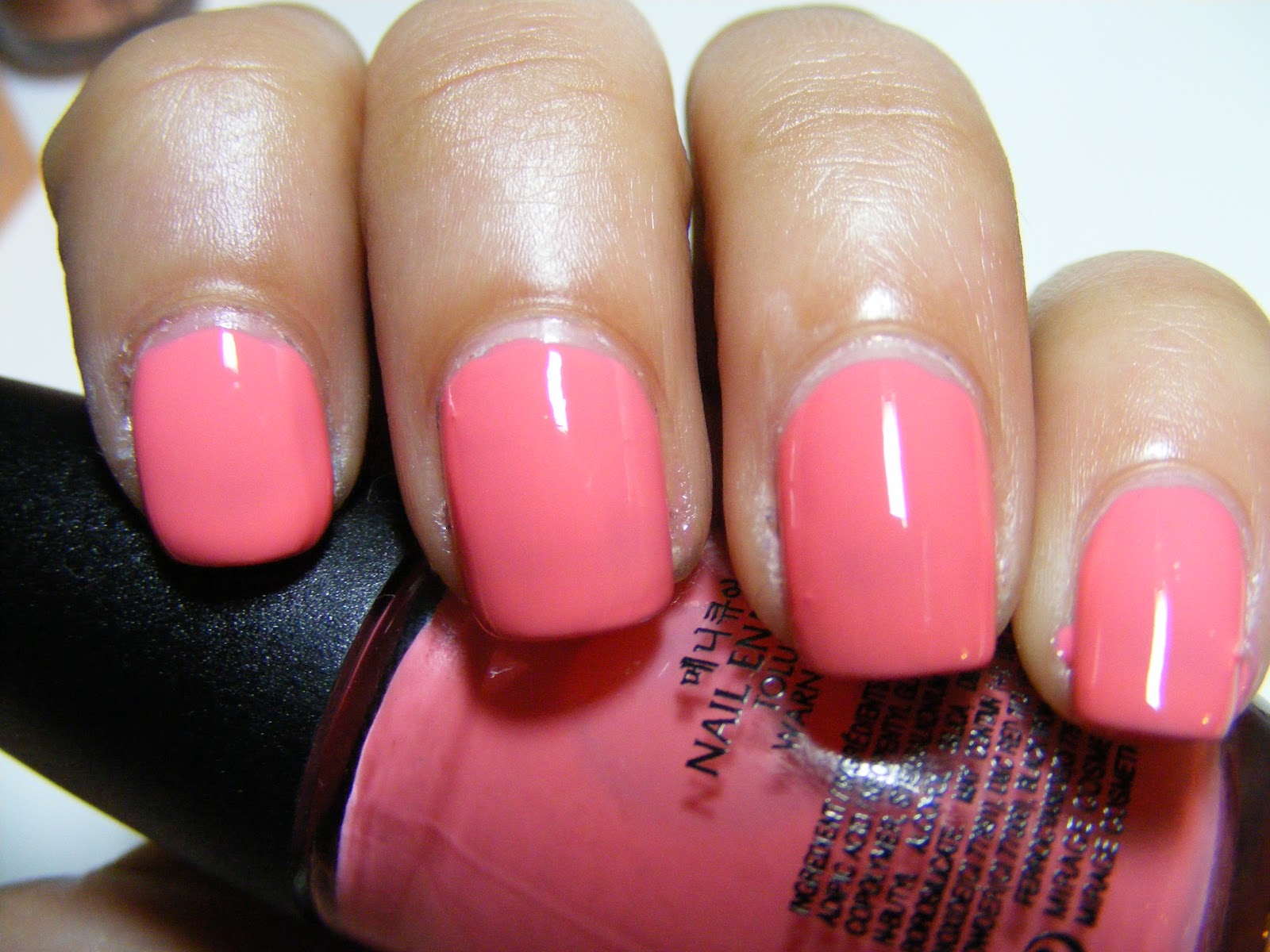 2. Coral and White Striped Nail Design - wide 1