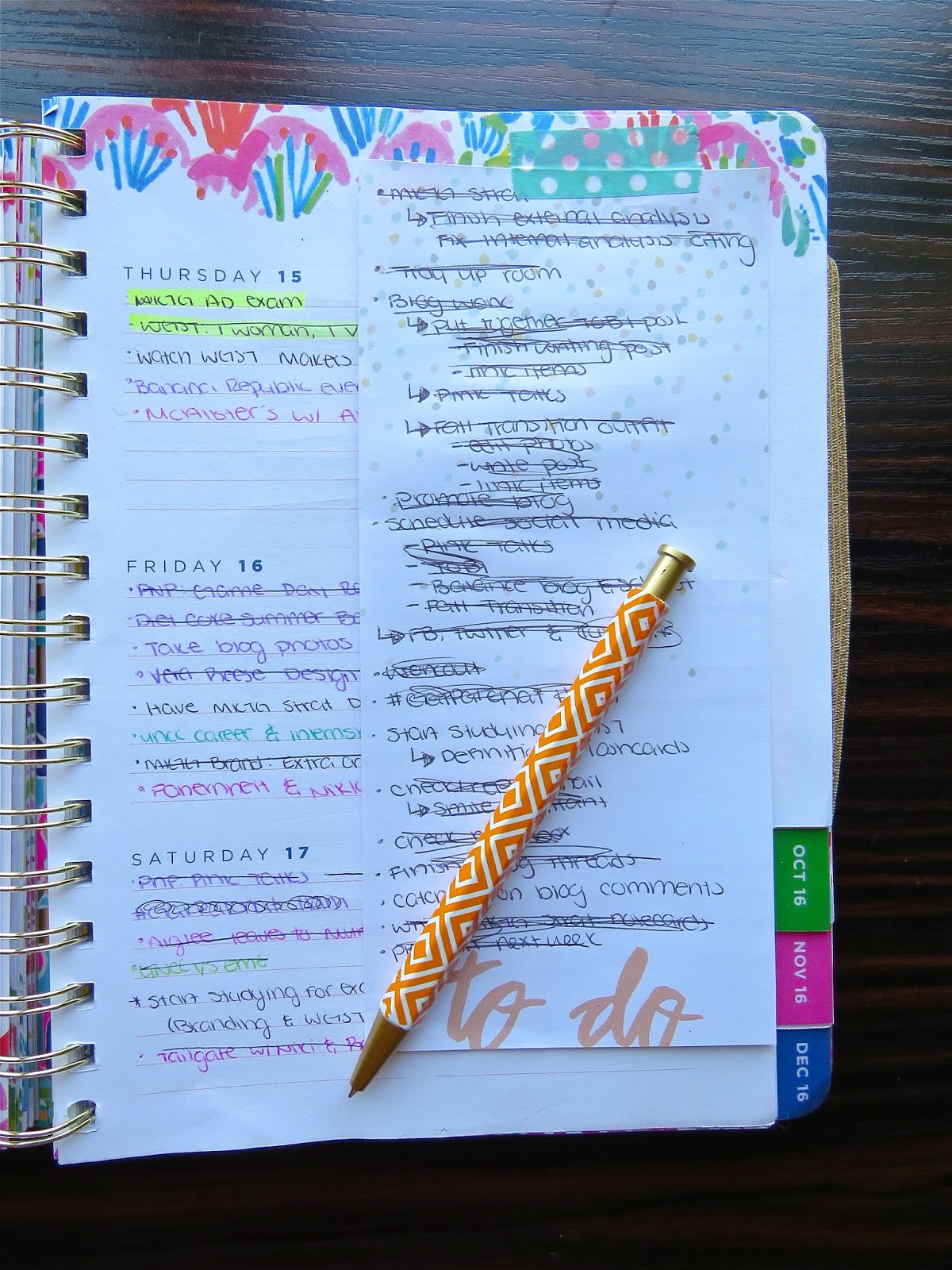 How to Organize Your Agenda [ The Daily Amy ]
