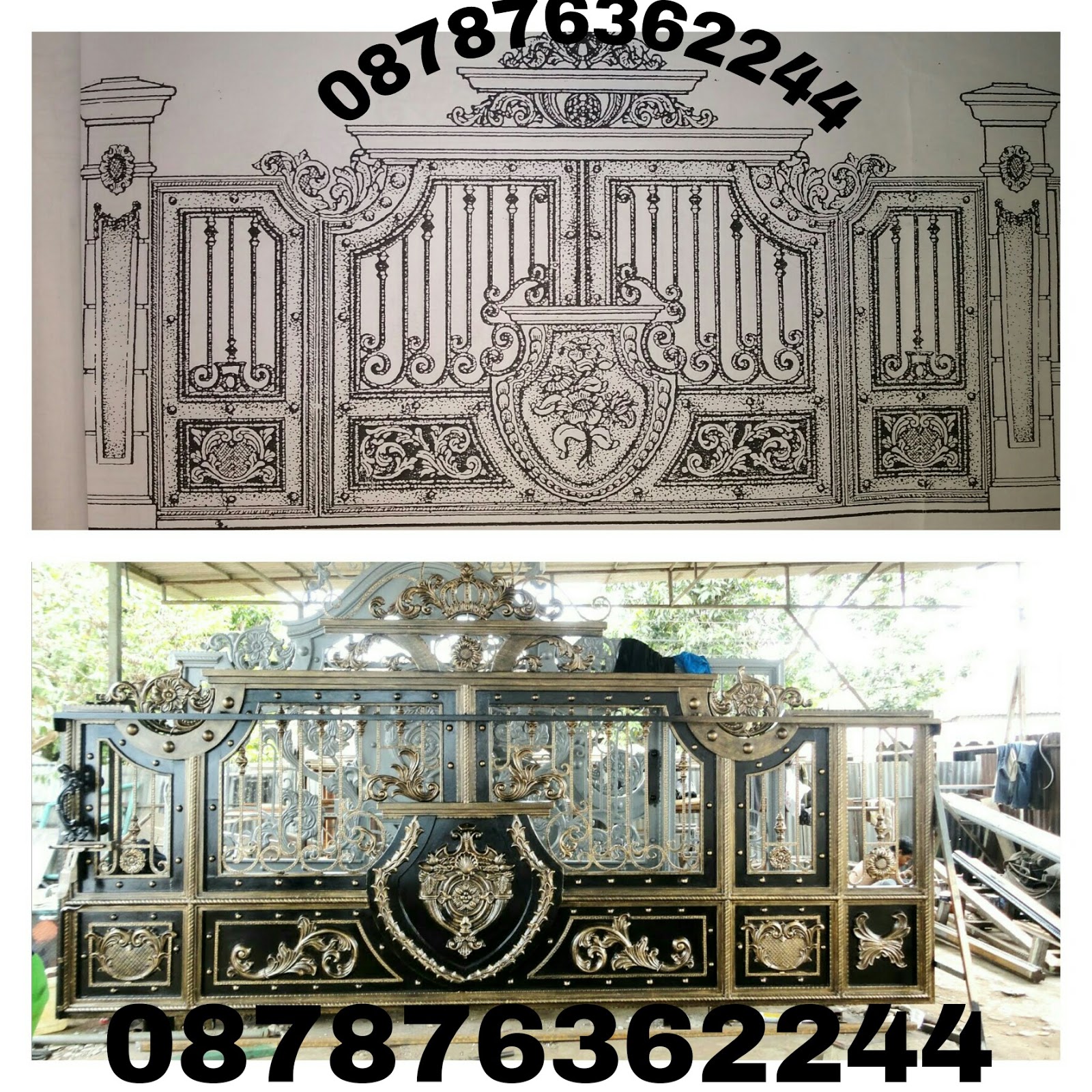 PAGAR BESI TEMPA KLASIK PINTU BESI TEMPA PAGAR BALKON BESI TEMPA PAGAR