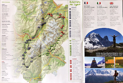 Brochure of the Tour du Mont Blanc (TMB).