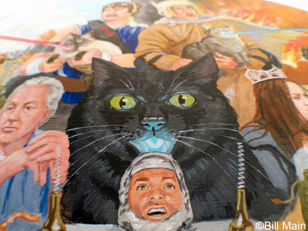 Bill Main Illustration Laser Cats at Gallery 1988