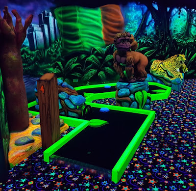 Glo-Golf indoor minigolf at the Riverside Bowl in Andover