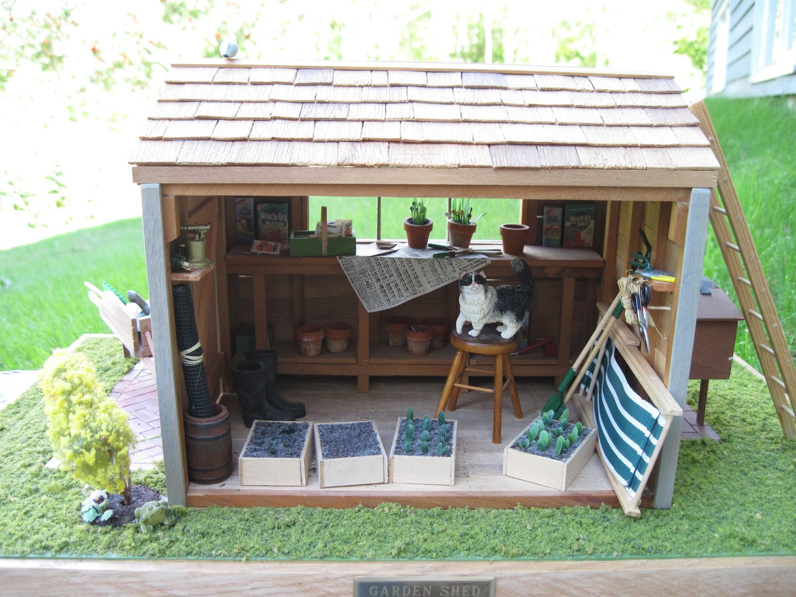 pulchinella's cellar miniatures Dollhouse Garden Shed