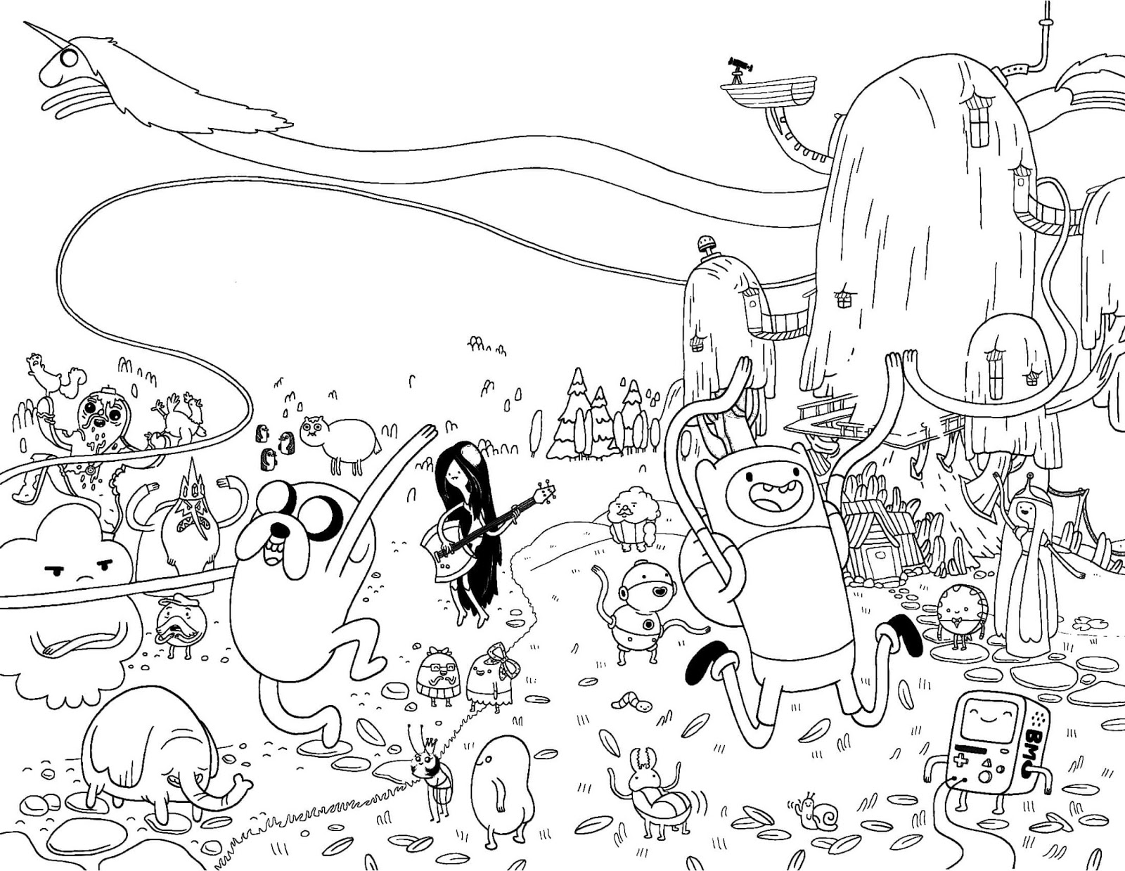 Cartoon Network Adventure Time With Finn And Jake Coloring Pages