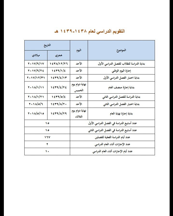 اجازة نصف العام 2017 السعودية pdf