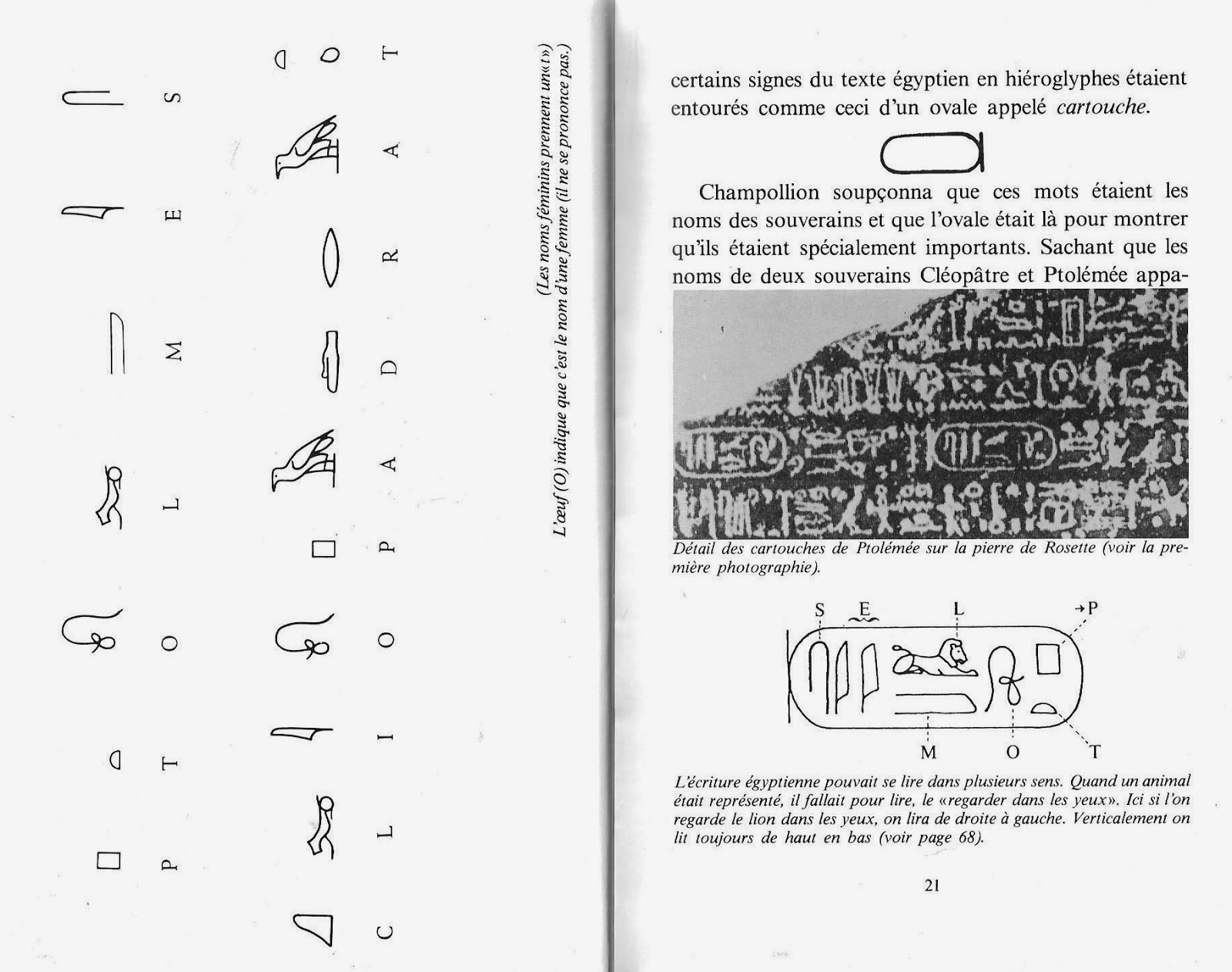 Leçons de choses: Hiéroglyphes - L'écriture de l'Égypte ancienne (Norma ...