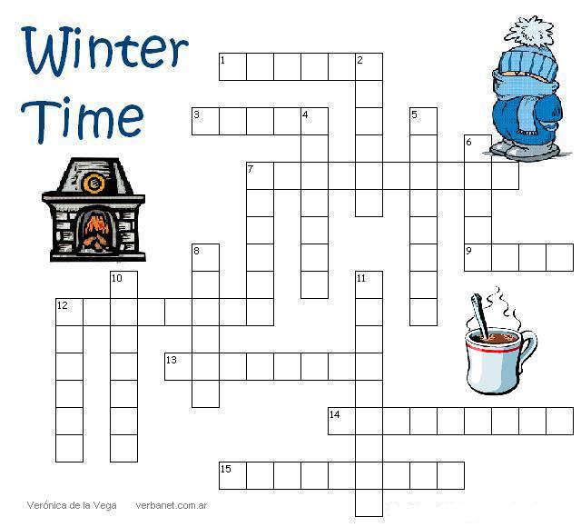 I Heart English: Crossword: Winter Time - The Winter issue