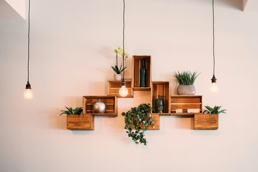 Contemporary Decoration Design Crates Mounted on Wall Contemporary Decoration Design Crates Mounted on Wall