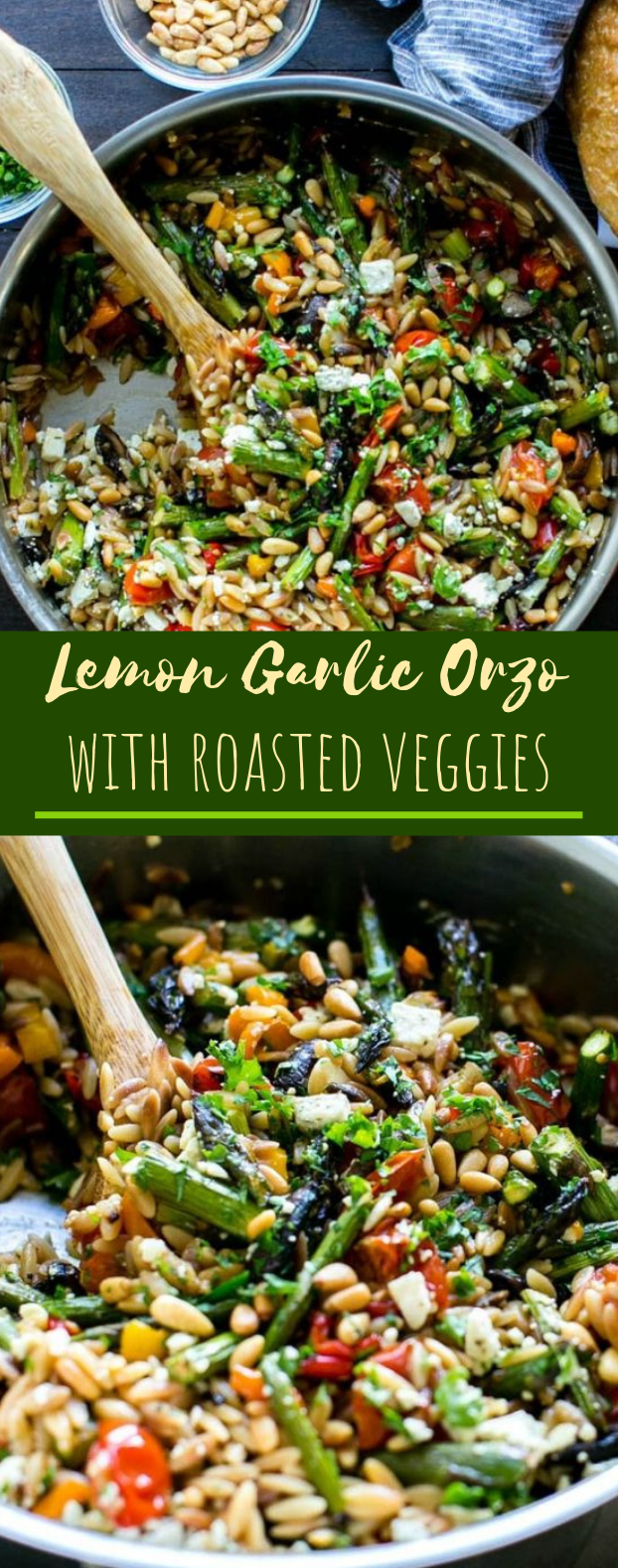 Lemon Garlic Orzo with Roasted Vegetables