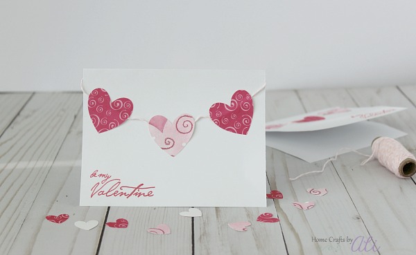 super cute mini heart garland valentine card tutorial