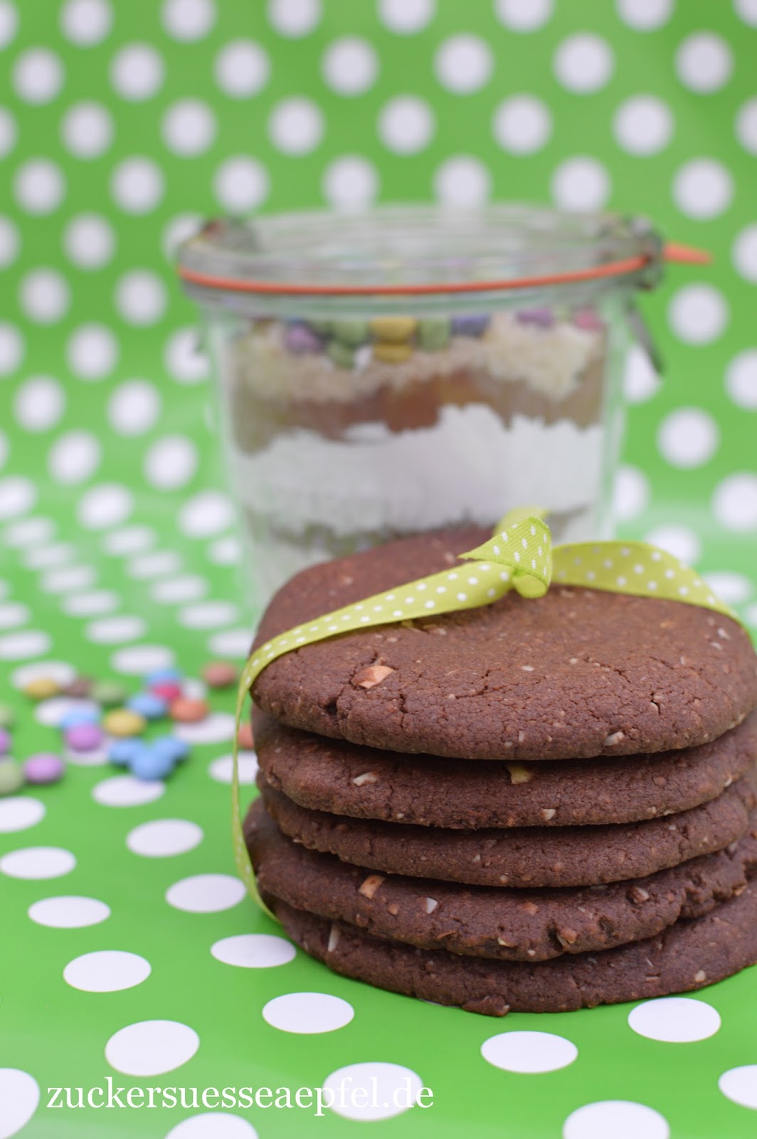 Smarties-Cookies im Glas, ein tolles Geschenk aus der Küche | ♥ Zuckersüße  Äpfel - kreativer Familienblog und Reiseblog ♥