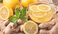 stomach pain treatment, take ginger juice with a lemon juice or honey